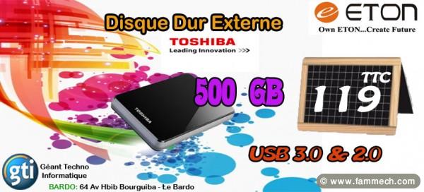 Disque dur externe toshiba 500 GB