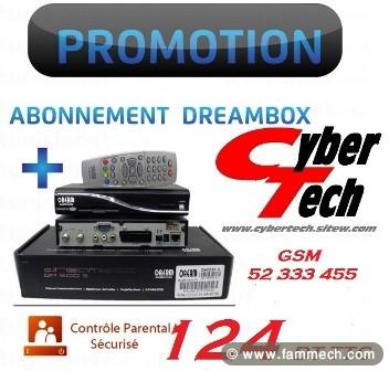 DreamBox + Abonnement 1 an à 124 Dt les deux