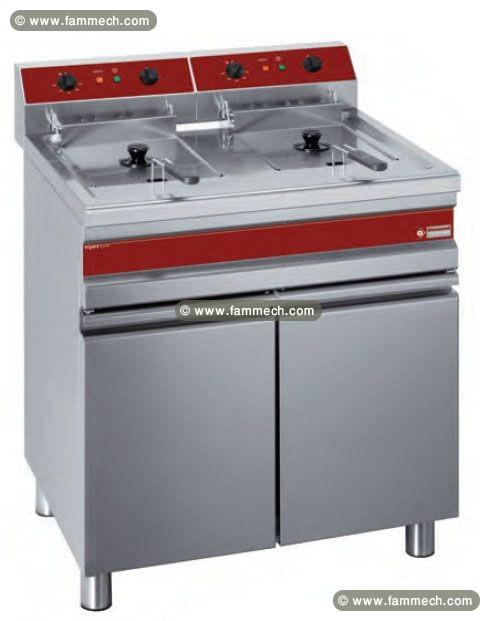 Friteuse électrique sur coffre 2 bac DIAMOND