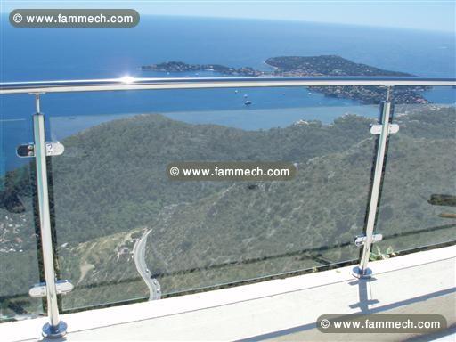 Garde corps en aluminium aspect inox