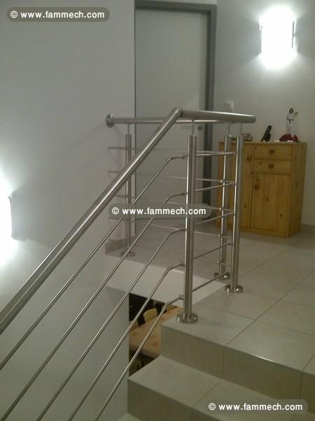 Garde corps en aluminium aspect inox
