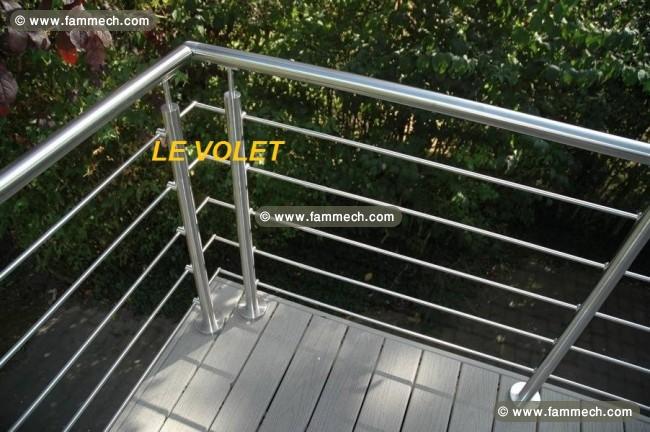Garde corps et rampe d'escalier