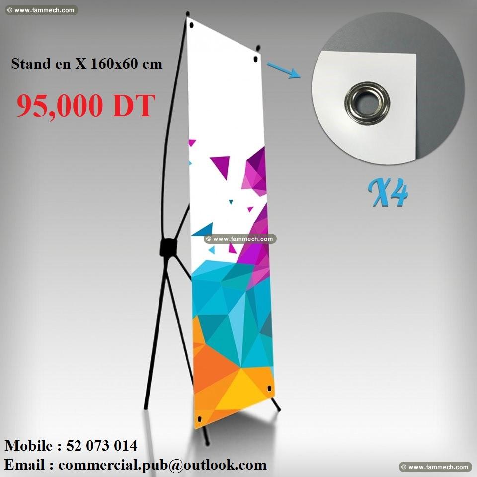 Impression sur Stand en X et X display