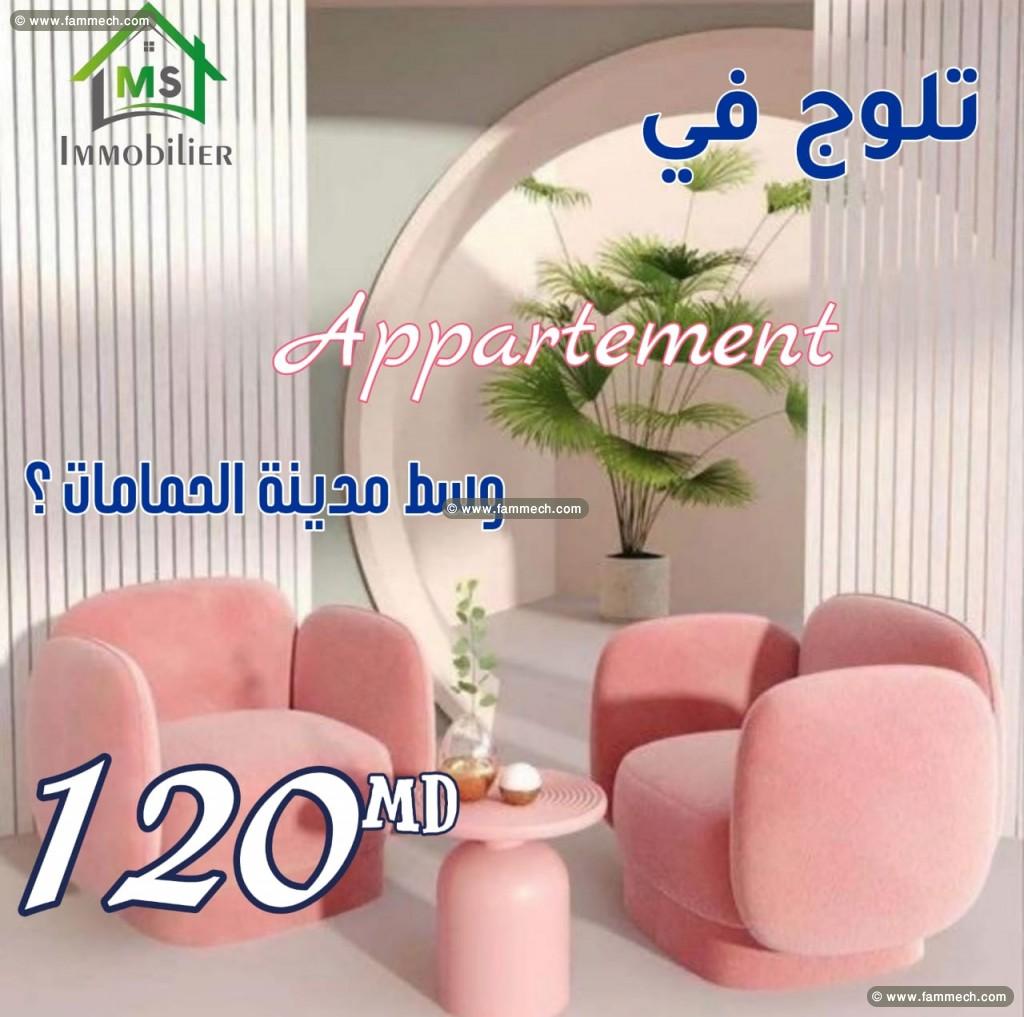 Joli appartement S+1 à vendre à Hammamet à 120 MD 