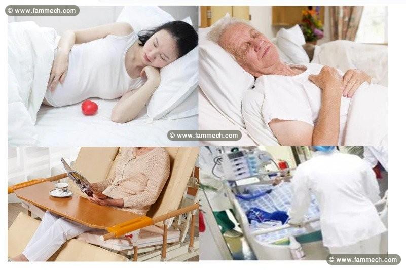Lit médicale roulé à la main
