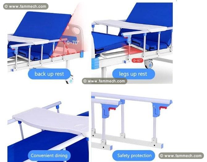 Lit médicale roulé à la main