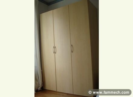 lit+table 2 nuit+armoire 3 portes+bureau d'ordinateur