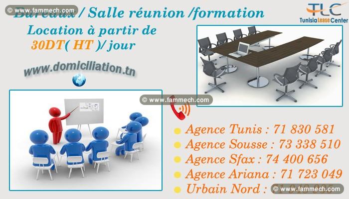 Location de bureaux salle de formation ou réunion 