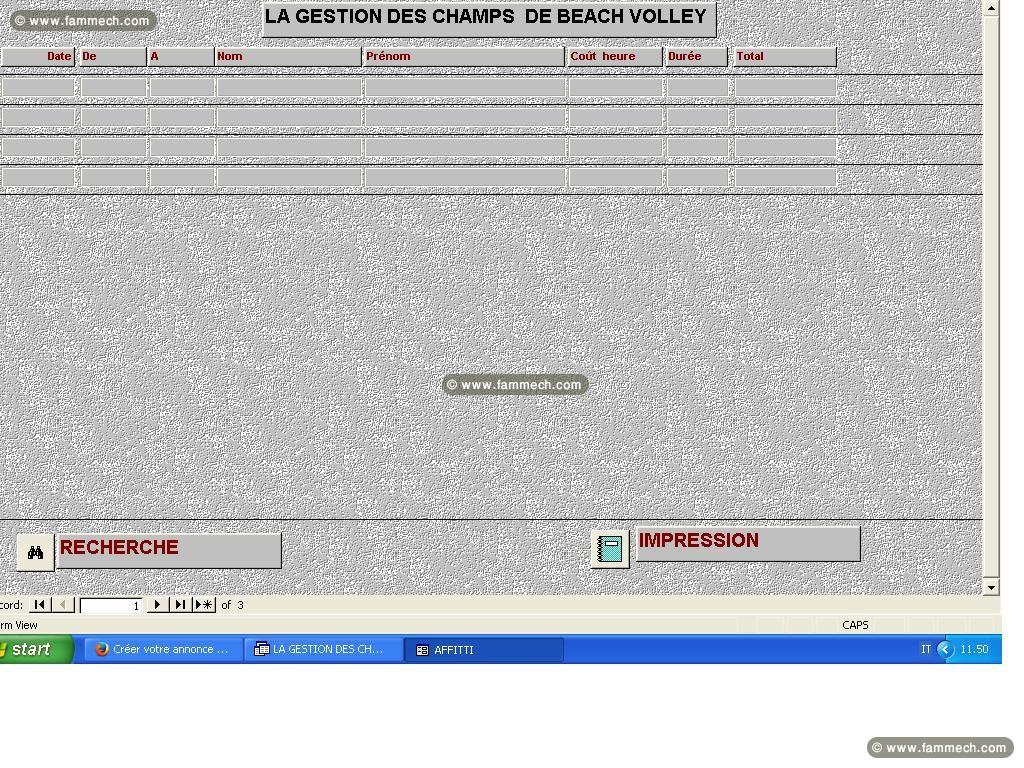 LOGICIEL  ORIGINAL DE GESTION ÉTABLISSEMENT DE BAI