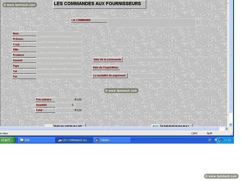 LOGICIEL  ORIGINAL DE GESTION ÉTABLISSEMENT DE BAI