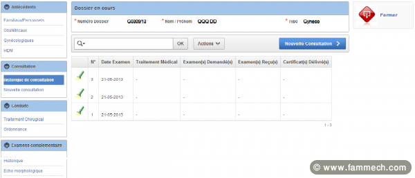 Logiciel de gestion de cabinet médical  DMI