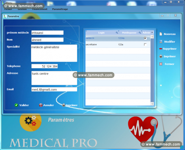 logiciel de gestion de cabinet médical