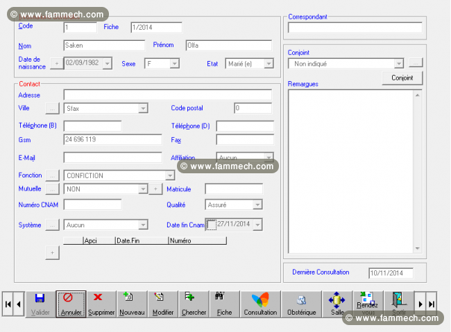 Logiciel médical ELHAKIM pour gynécologie 