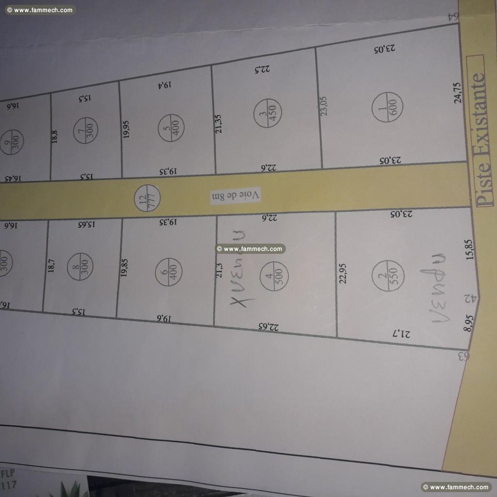 Lot de terrain a Hergla de 300 m2 a 60 mdt 