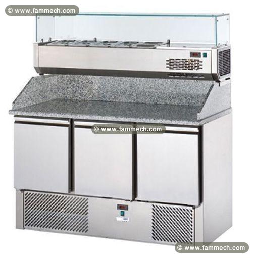 Meuble à pizza 3 portes sans tiroirs prof.700 mm