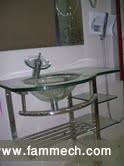meuble salle de bain en verre