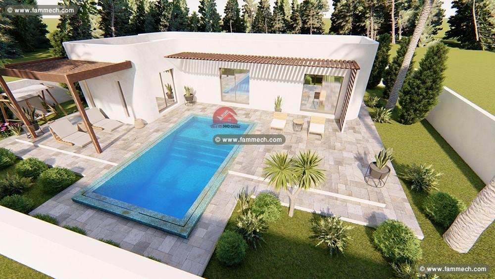 MODÈLE PLAN AVEC 2 CHAMB ET PISCINE PRIV REF P554