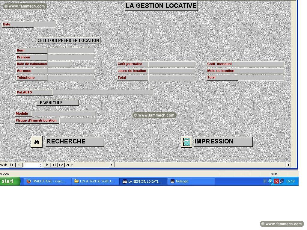 Original logiciel Location de voitures   