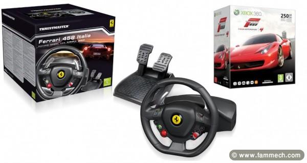 Pack Xbox 360 250 go + Volant Ferrari 458 neuf