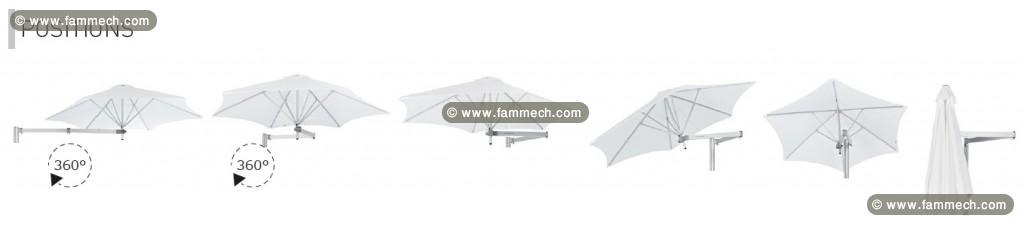 Parasol UMBROSA Alu 3m