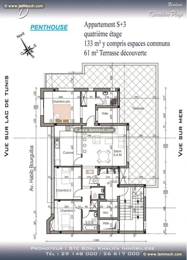 Penthouse sur l'avenue habib bourguiba