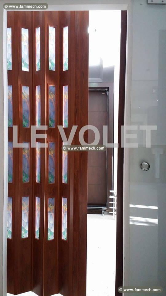 Porte accordéon simple ou vitrée