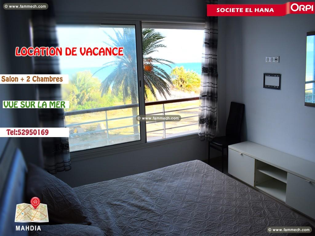 pour vacance appartement s+2 vue sur mer 