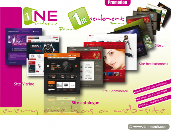 Promotion site web by One WebSite