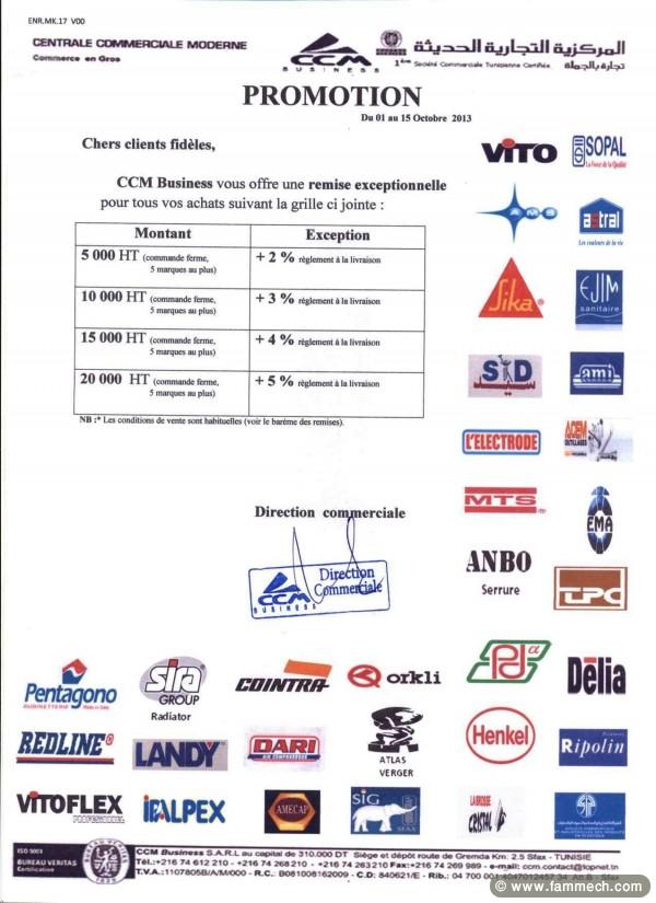 quincaillerie : PROMOTION Du 01 au 15 Octobre 2013