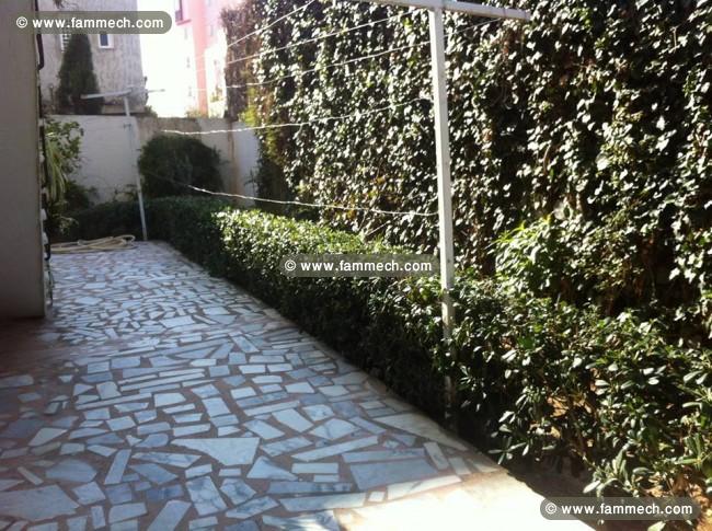 Rez de jardin vide / meublé bardo cité romana