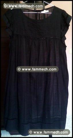 Robe noire à broderie anglaise
