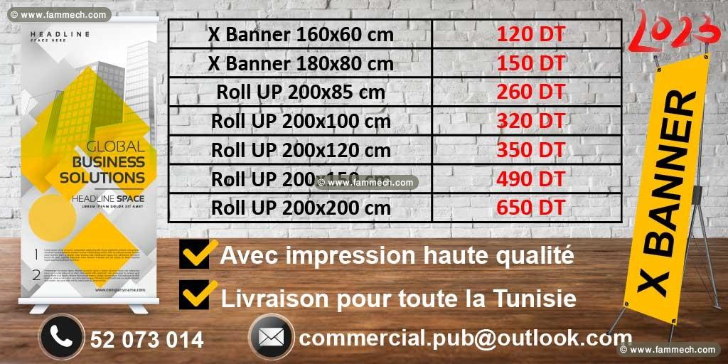 Roll up roller banner kakemono xbanner stand en X 