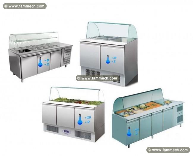Saladette avec vitrine