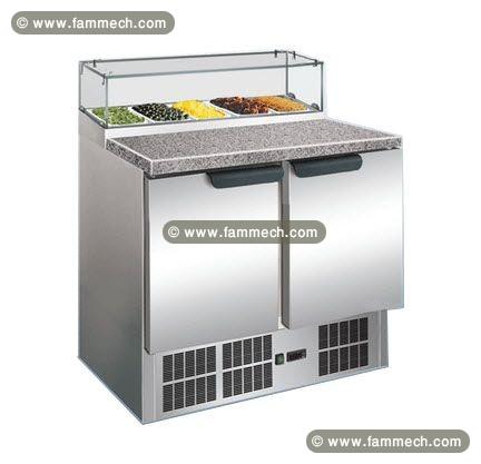 Saladette refrigérée vitrée 2 portes