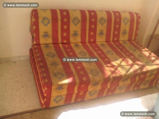 salon cana-pet lit 5 places plus table