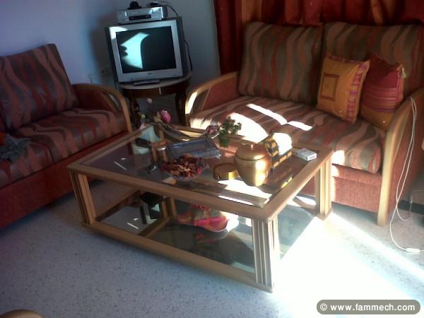 Salon tres chic avec bois de lux