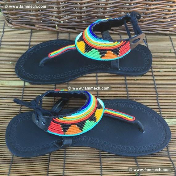 sandal femme en cuir naturelle a vendre