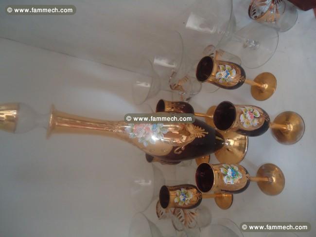 services en cristal et en porcelaine très raaare 
