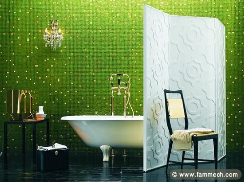 stickers, papier peint, miroir plexiglas, mosaique