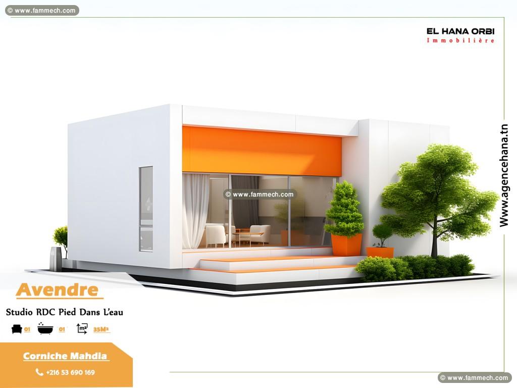 studio à vendre à corniche mahdia