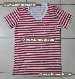 t shirt body homme rayé