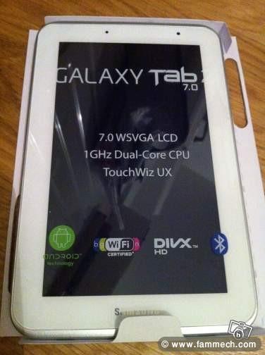 Tablette SAMSUNG galaxy Tab2 7' cacheté blanc 