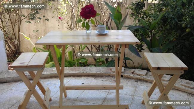 tabouret et tables pliable