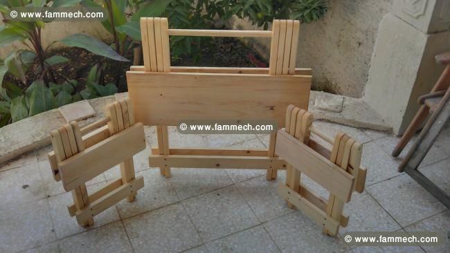 tabouret et tables pliable