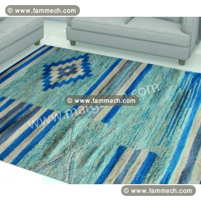 TAPIS KILIM MARGOOM AVEC MOTIF BLEU