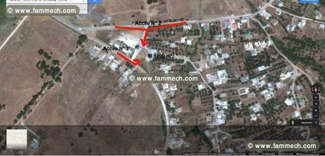 Terrain à Tabarka de 1200 m2. Prêt a construire