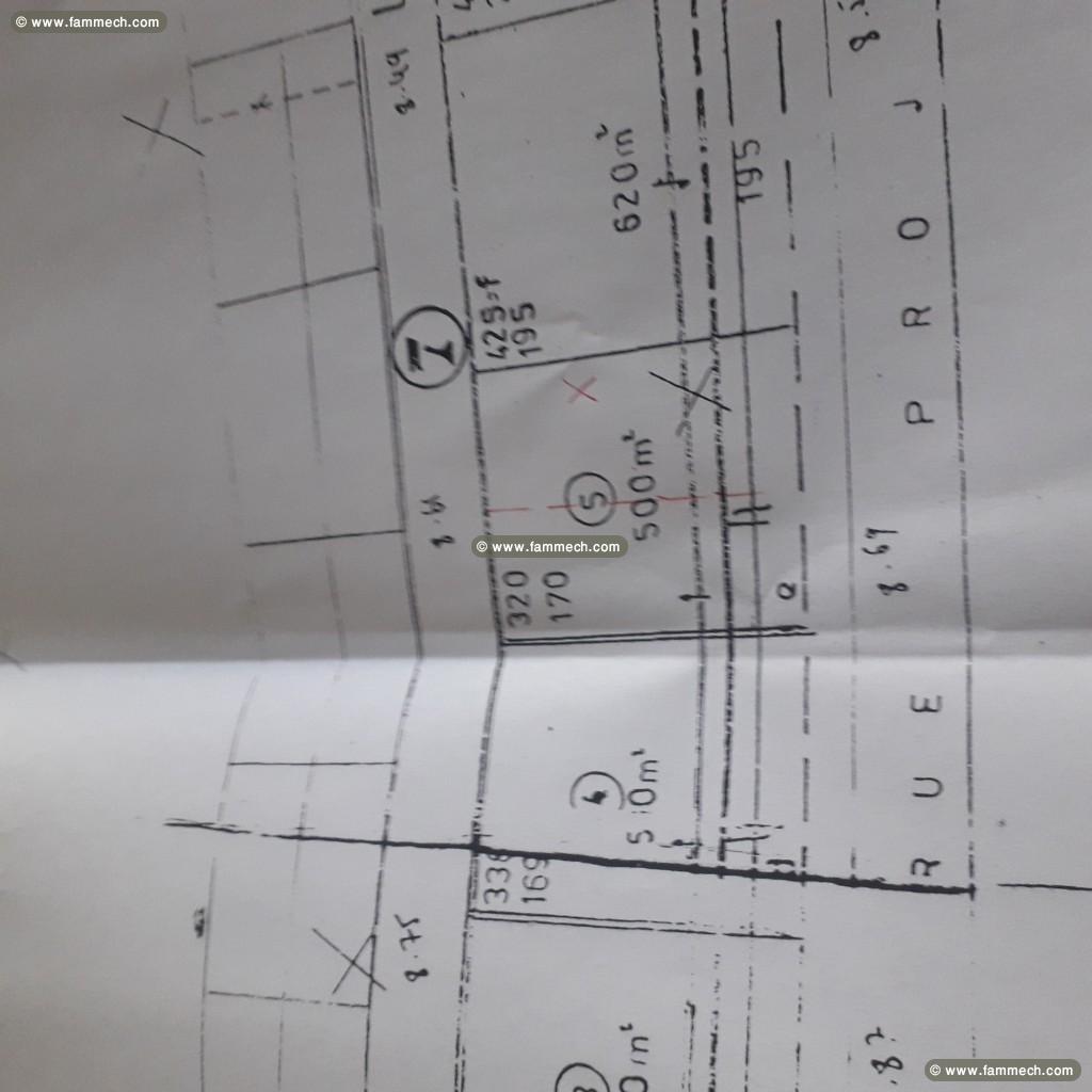 Terrain de 250 m2 a 250 mdt