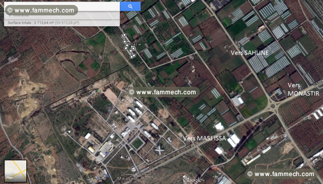 Terrain de 3 714 m² a Mesjd Issa, Sahline.