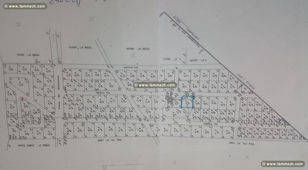 Terrain de 488m2 Fait L'ongle à Raoued