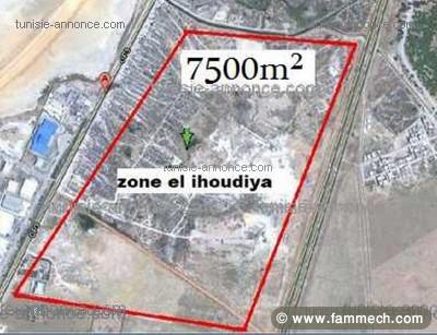Terrain industriel 7500m2 el mourouj 